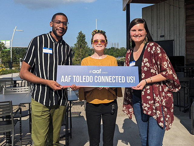 AAF Toledo members at a chapter event